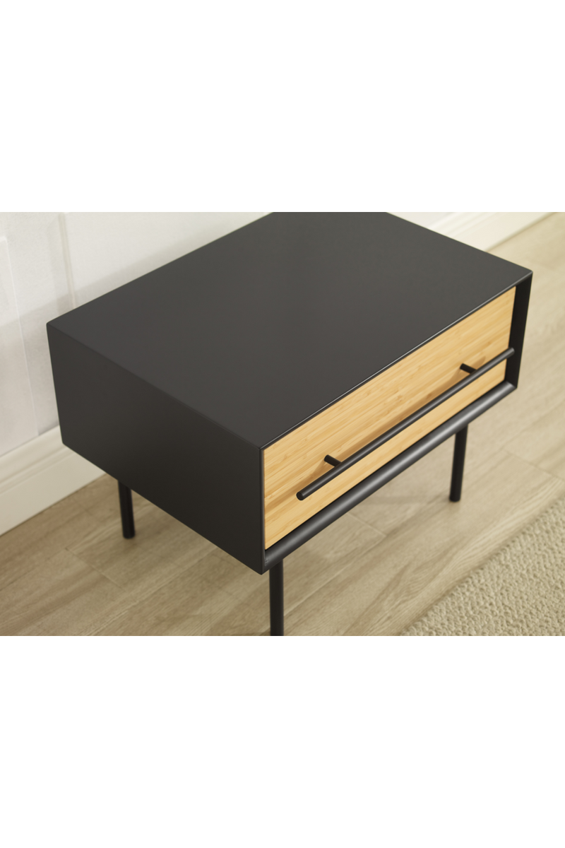 Black-Framed Bamboo Nightstand | Greenington Santa Cruz | Woodfurniture.com