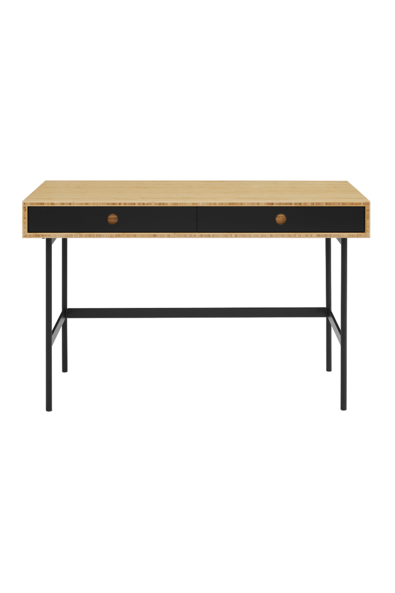 Black 2-Drawer Writing Desk | Greenington Santa Cruz | Woodfurniture.com