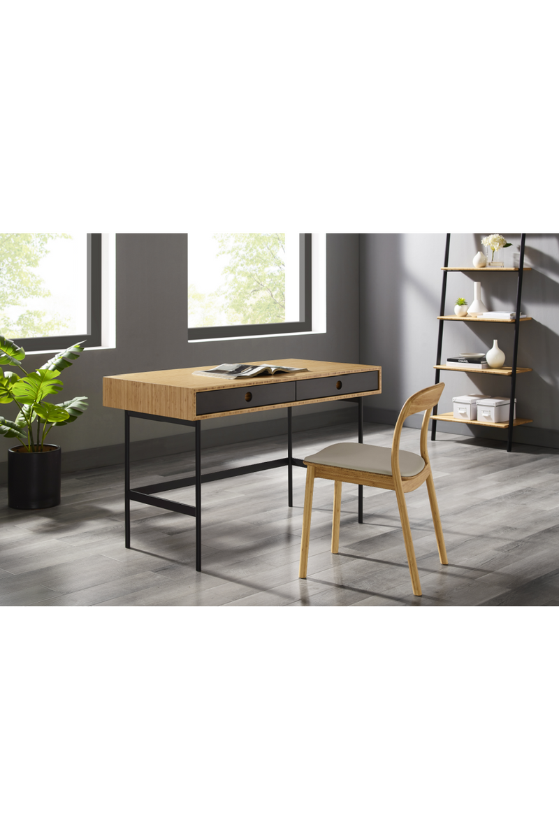 Black 2-Drawer Writing Desk | Greenington Santa Cruz | Woodfurniture.com