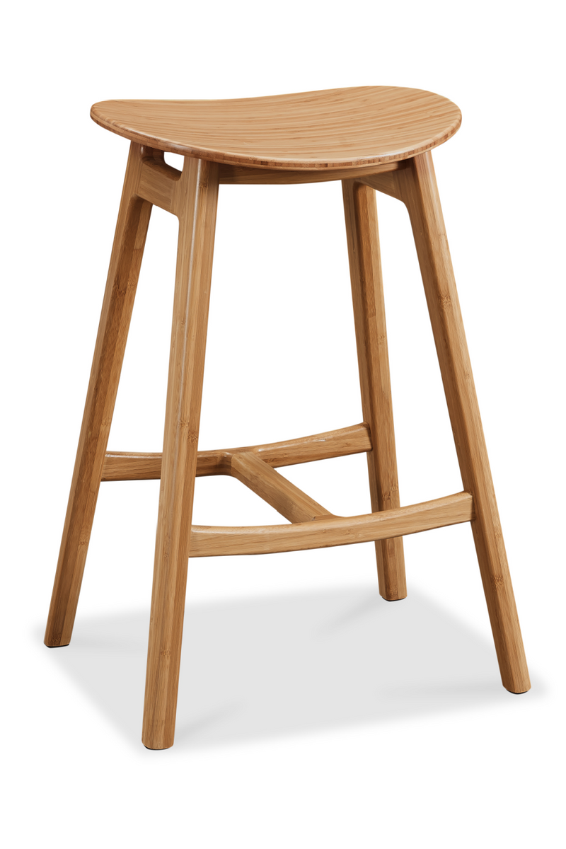 Oval Seat Bamboo Counter Stools (2) | Greenington Skol | Woodfurniture.com