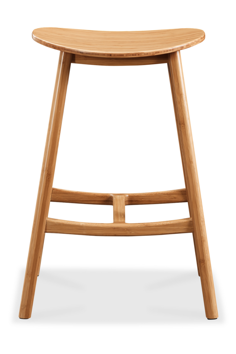 Oval Seat Bamboo Counter Stools (2) | Greenington Skol | Woodfurniture.com