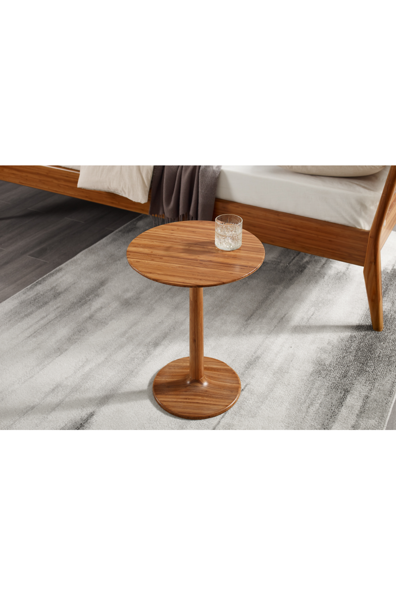 Bamboo Pedestal Side Table | Greenington Sol | Woodfurniture.com