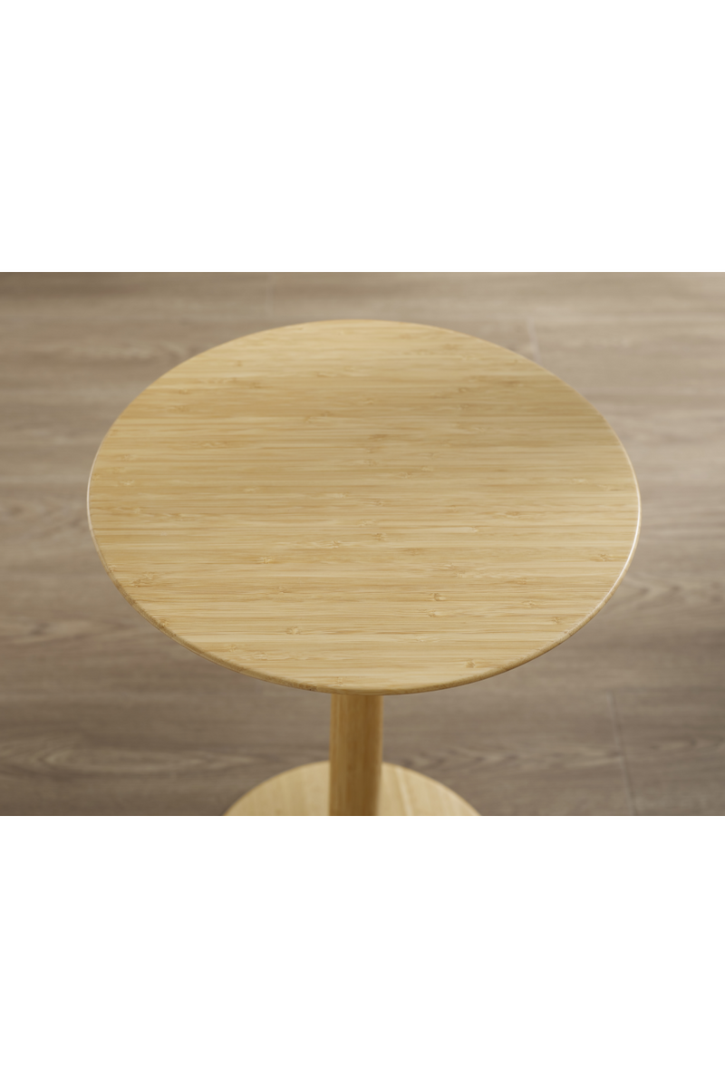 Bamboo Pedestal Side Table | Greenington Sol | Woodfurniture.com