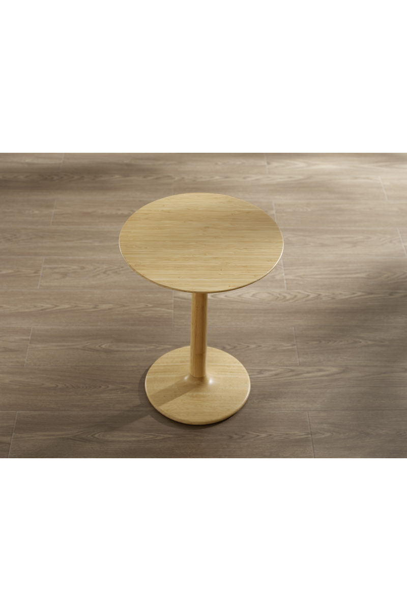 Bamboo Pedestal Side Table | Greenington Sol | Woodfurniture.com