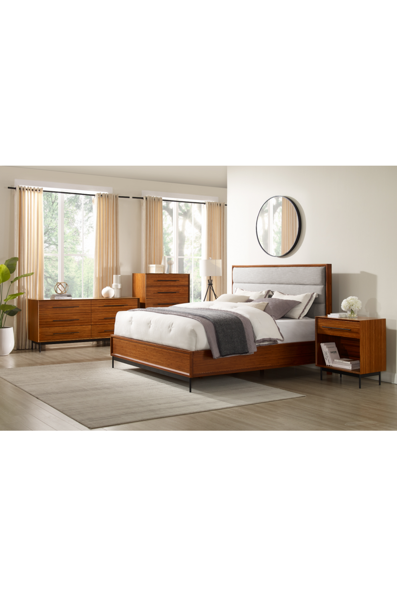 Bamboo Upholstered Platform Bed | Greenington Taylor | Woodfurniture.com