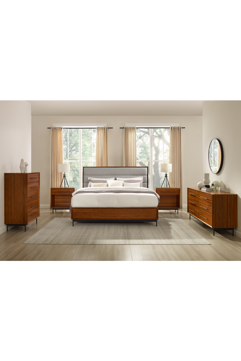 Bamboo Upholstered Platform Bed | Greenington Taylor | Woodfurniture.com