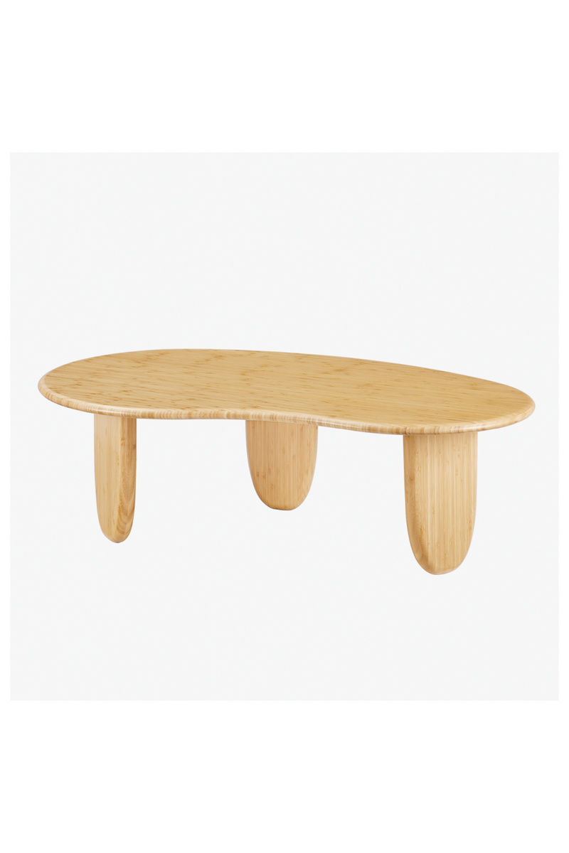 Organic-Shaped Bamboo Coffee Table | Greenington Zephyr | Woodfurniture.com