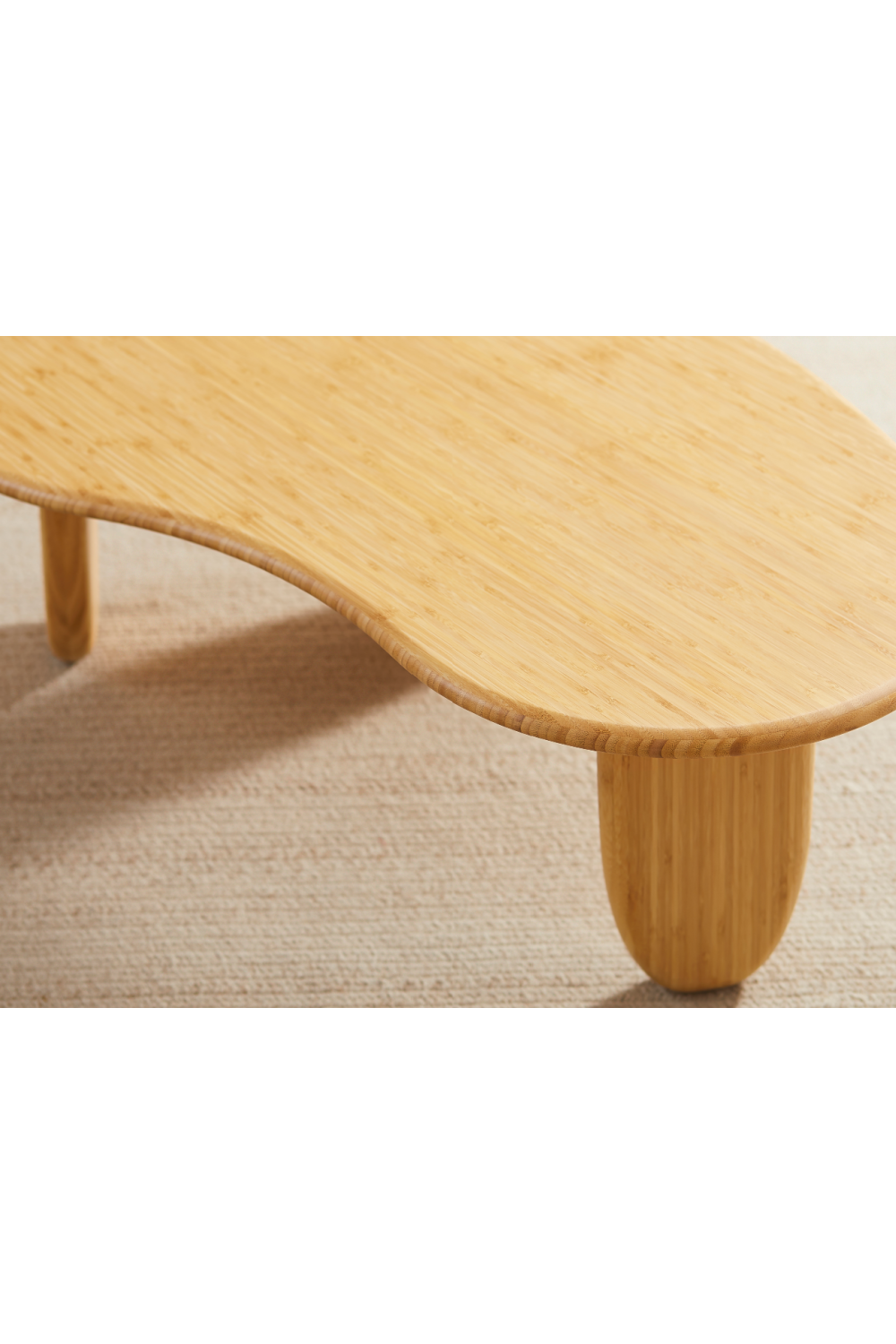 Organic-Shaped Bamboo Coffee Table | Greenington Zephyr | Woodfurniture.com