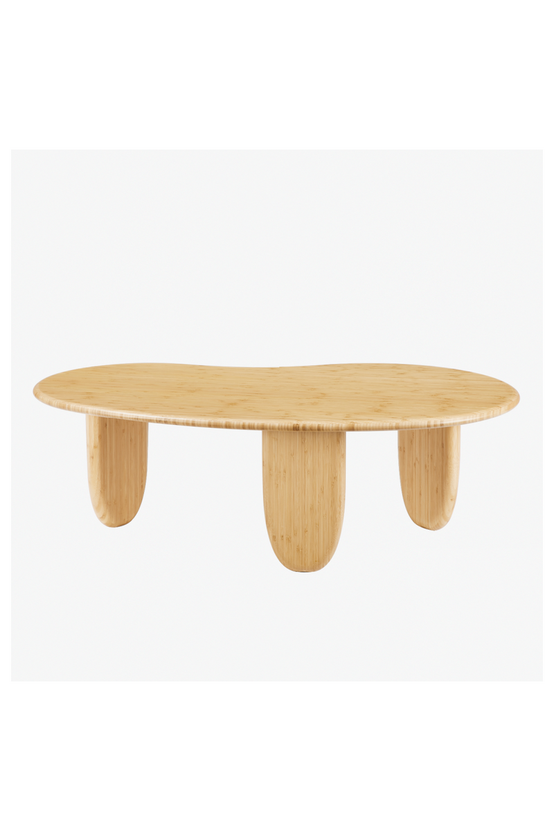 Organic-Shaped Bamboo Coffee Table | Greenington Zephyr | Woodfurniture.com