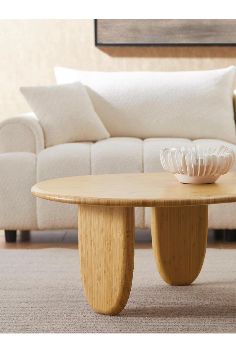 Organic-Shaped Bamboo Coffee Table | Greenington Zephyr | Woodfurniture.com