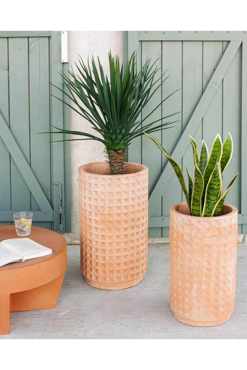 Round Terracotta Planters Set | La Forma Celi | Woodfurniture.com