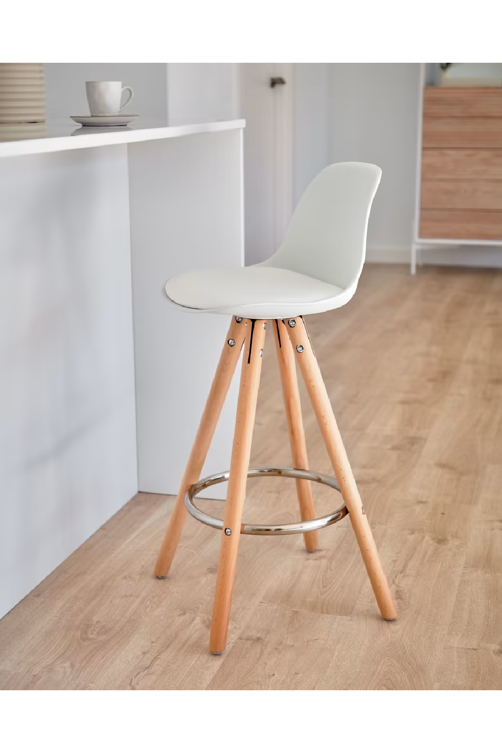 White acrylic bar cheap stools