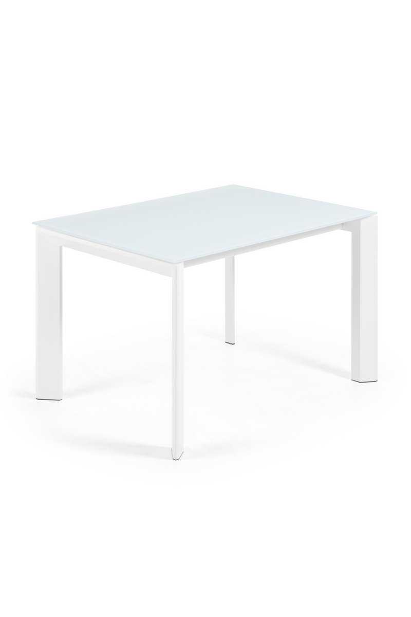 Modern White Glass Table | La Forma Axis | Woodfurniture.com