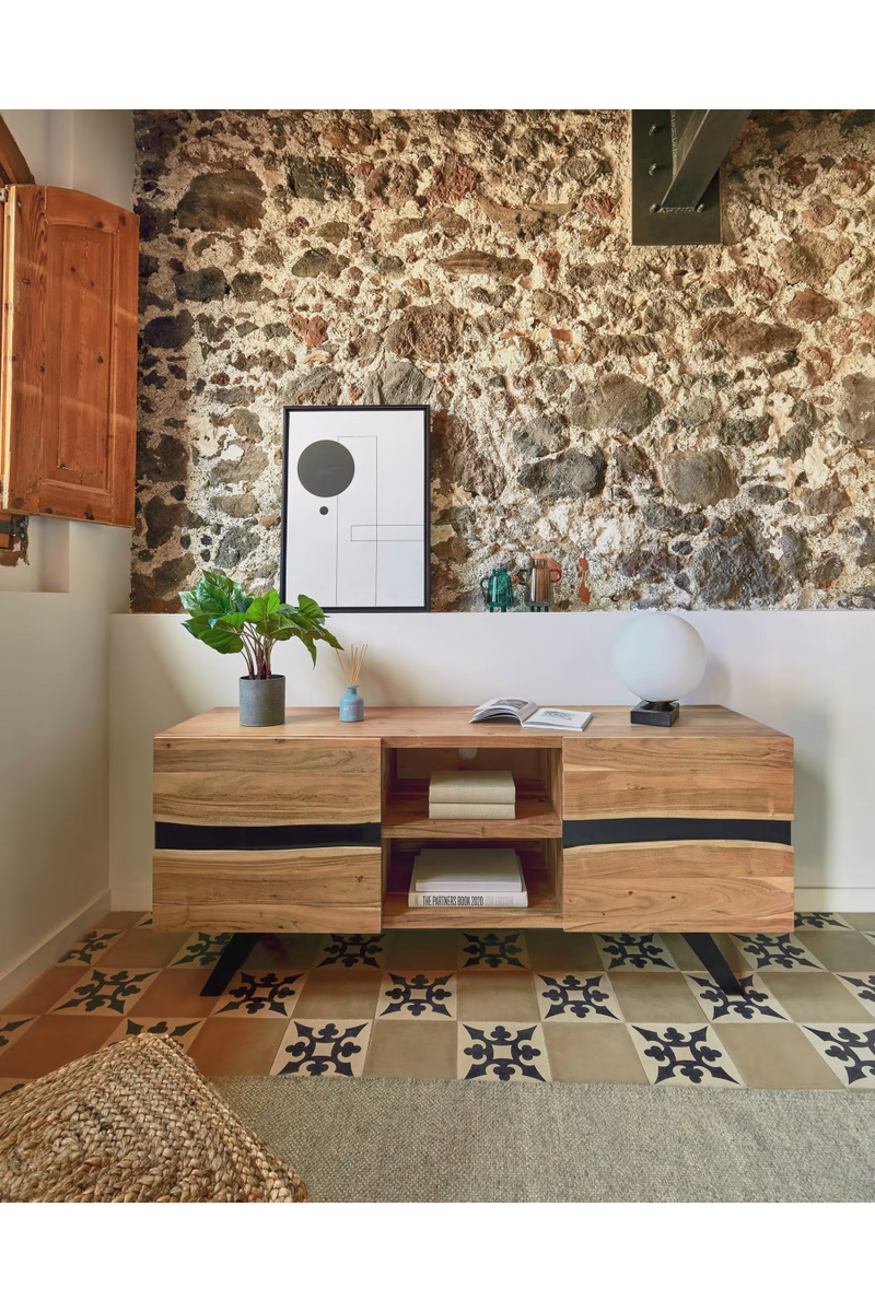 Mueble TV de madera de acacia | La Forma Uxía