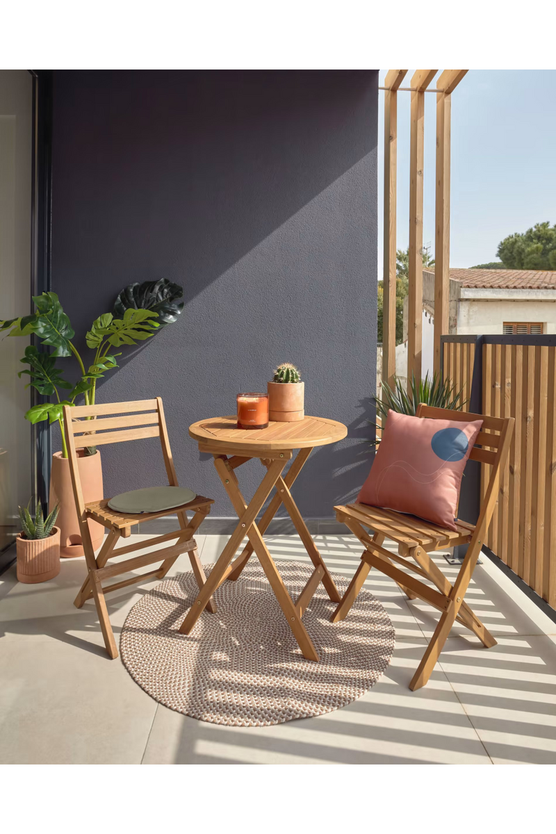 Mesa y 12 sillas de jardín de acacia - Muebles de exterior - Tikamoon