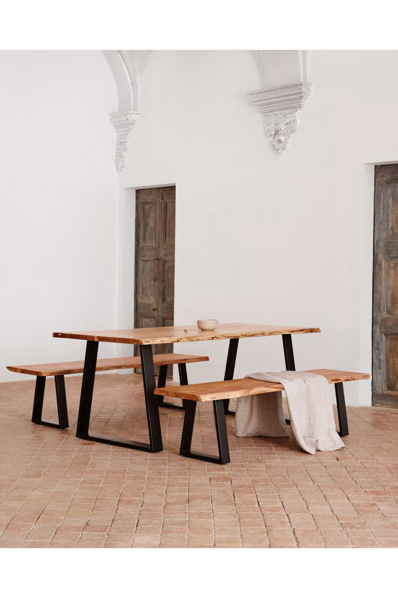 Natural Acacia Rectangular Dining Table M | La Forma Alaia | Woodfurniture.com