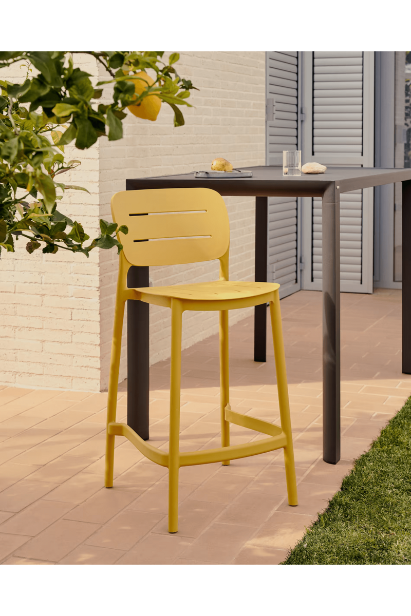 Molded Outdoor Stool (4) | La Forma Morella | Woodfurniture.com