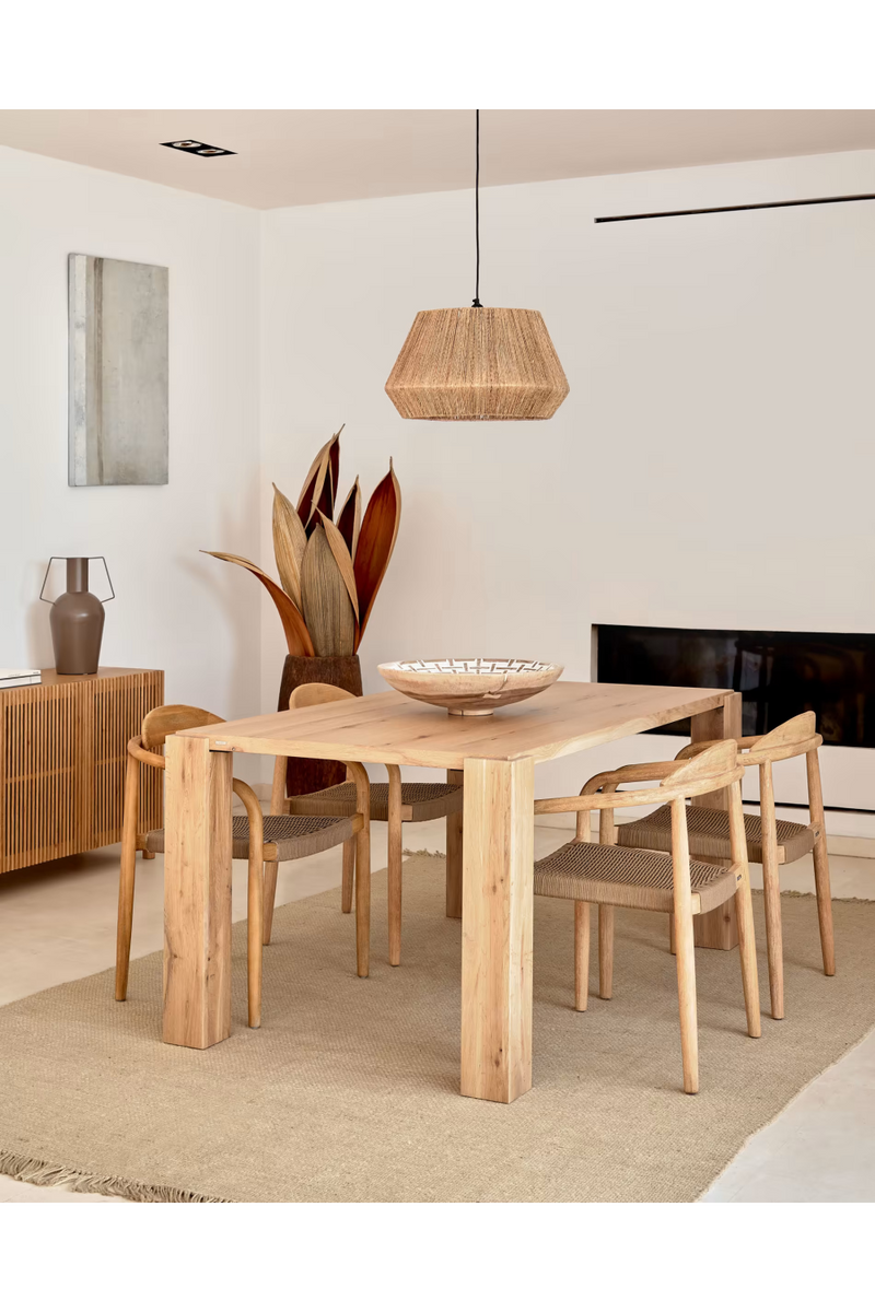 Natural Oak Wood Dining Table | La Forma Deyarina