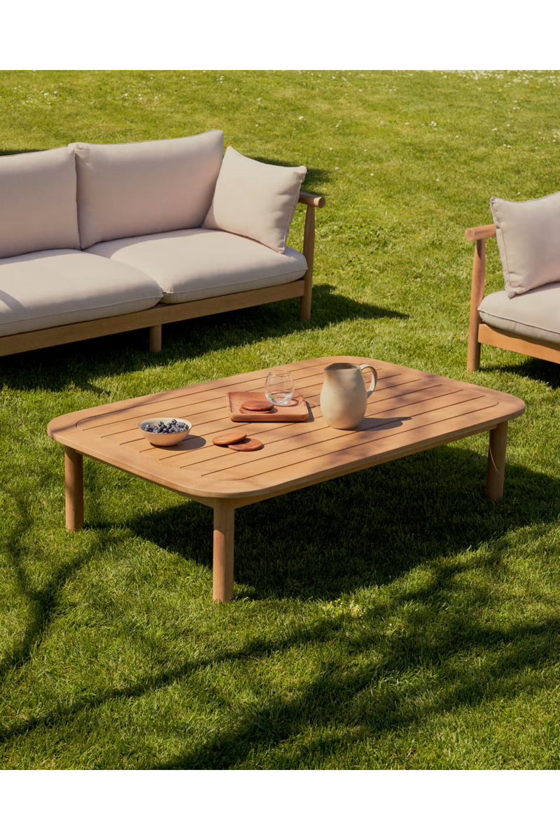 Slatted Eucalyptus Outdoor Coffee Table | La Forma Sacova | Woodfurniture.com
