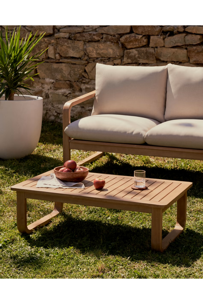 Eucalyptus Modern Outdoor Coffee Table | La Forma Sacaleta | Woodfurniture.com