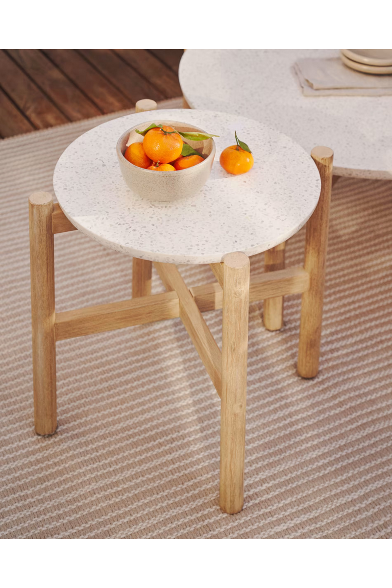 Round Cement Side Table | La Forma Pola | Woodfurniture.com