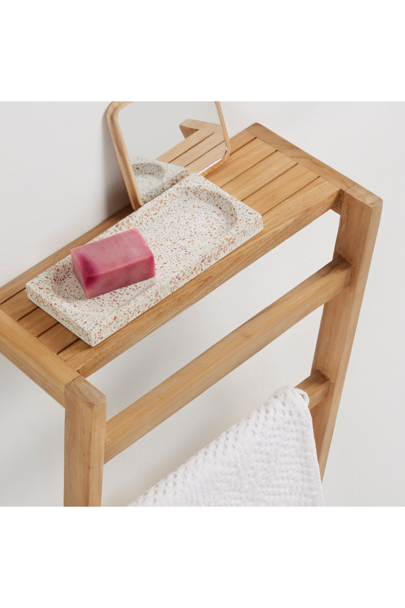 Teak Wooden Wall Towel Rack | La Forma Kuveni | woodfurniture.com