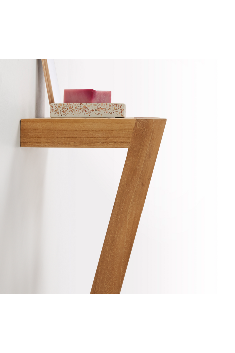 Teak Wooden Wall Towel Rack | La Forma Kuveni | woodfurniture.com