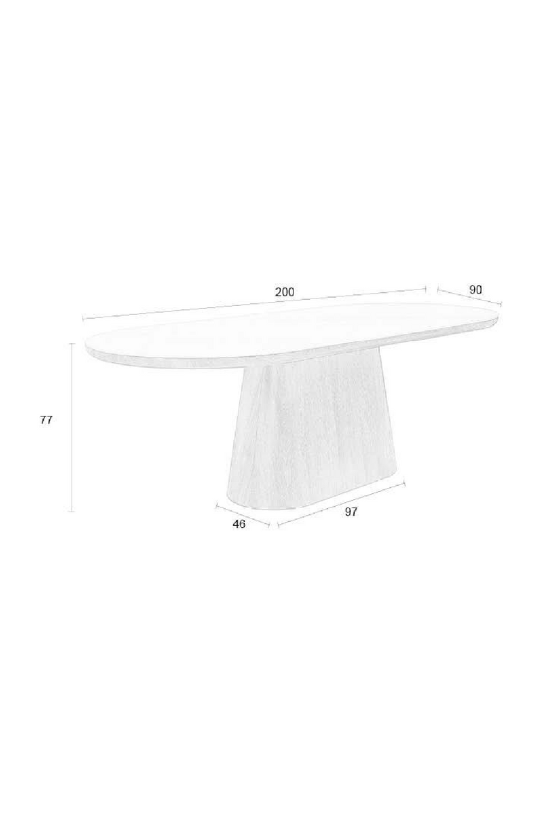 Oval Wood Dining Table | DF Almira | Woodfurniture.com