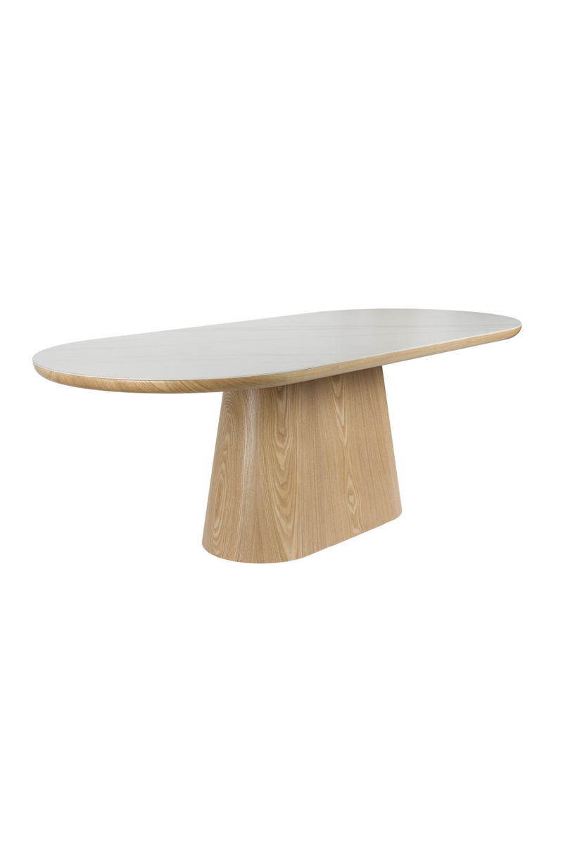 Oval Wood Dining Table | DF Almira | Woodfurniture.com