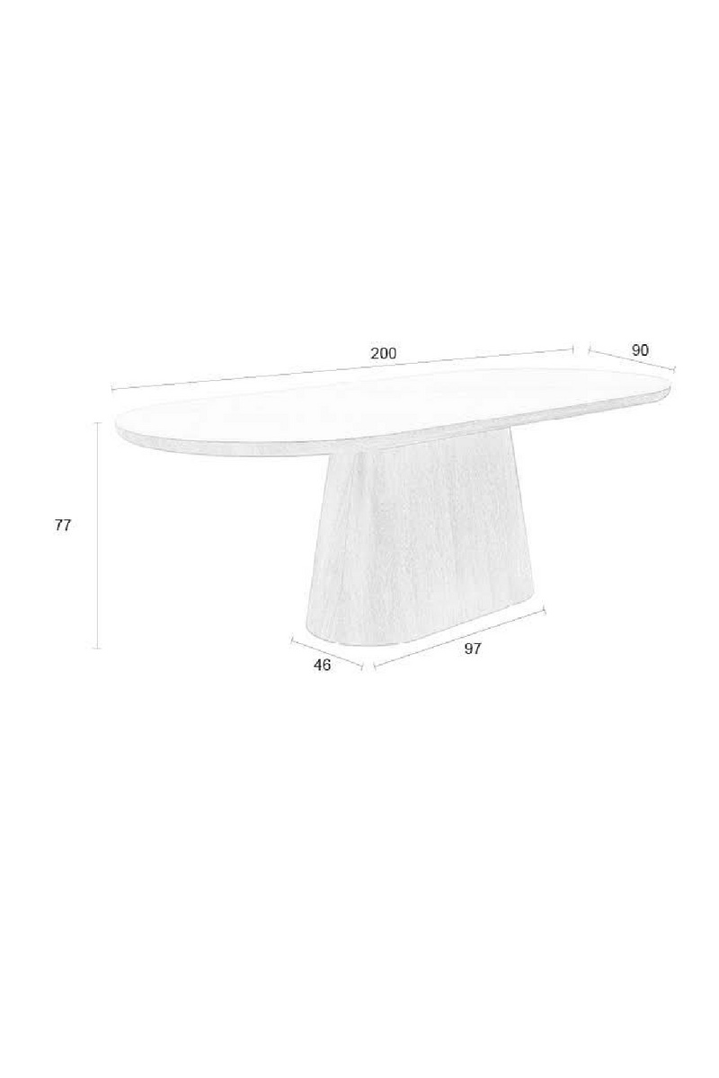 Oval Wood Dining Table | DF Almira | Woodfurniture.com