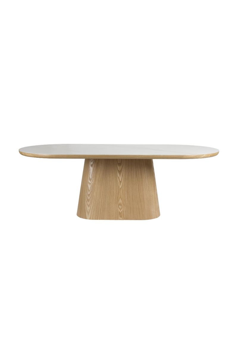 Oval Wood Dining Table | DF Almira | Woodfurniture.com