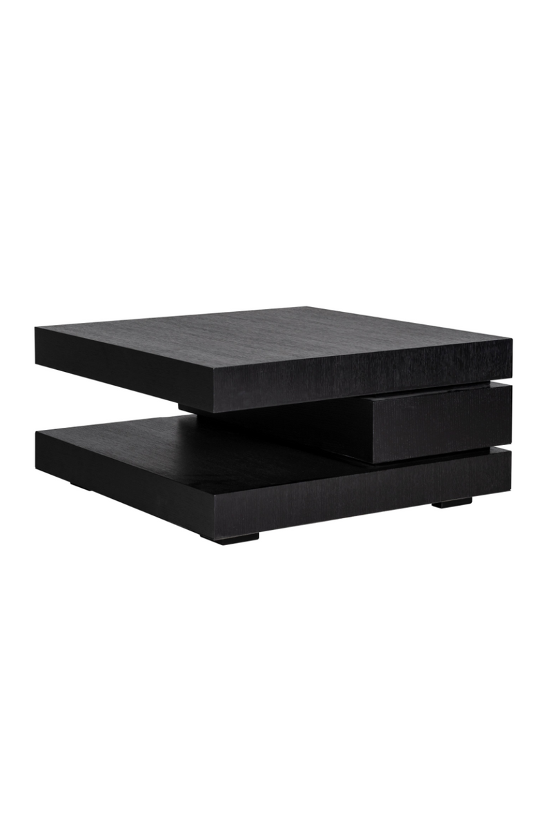 C-Shape Black Oak Coffee Table | OROA Oakura | Woodfurniture.com