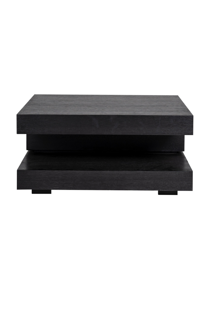 C-Shape Black Oak Coffee Table | OROA Oakura | Woodfurniture.com