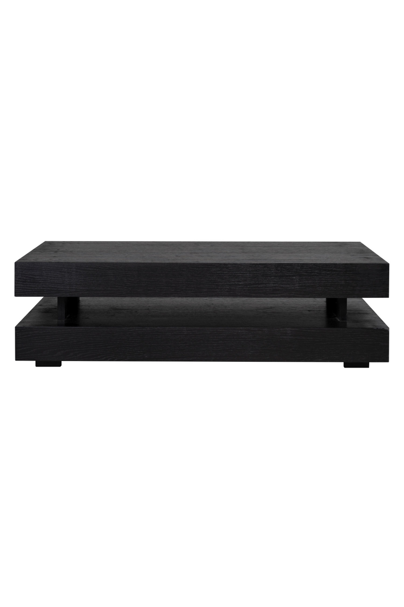 H-Shape Black Oak Coffee Table | OROA Oakura | Woodfurniture.com