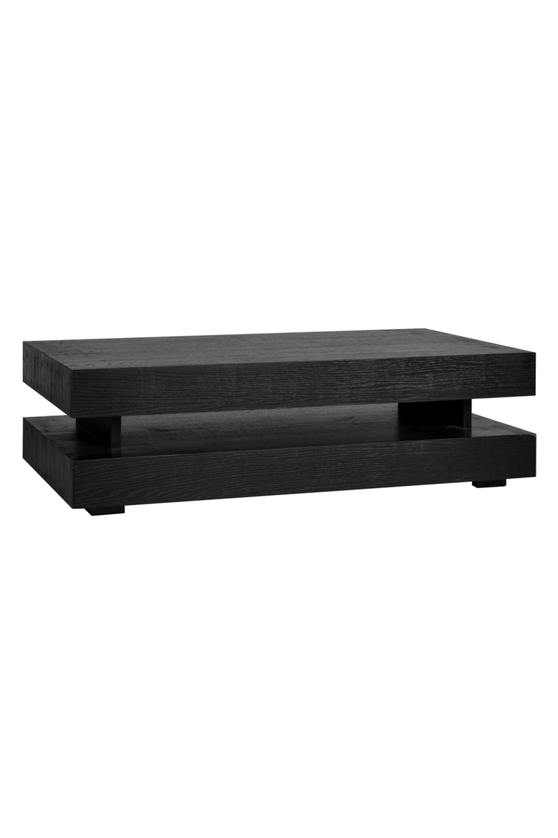 H-Shape Black Oak Coffee Table | OROA Oakura | Woodfurniture.com