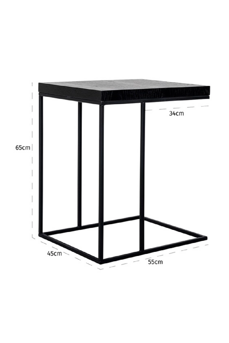 Black Oak Side Table | OROA Oakura | Woodfurniture.com