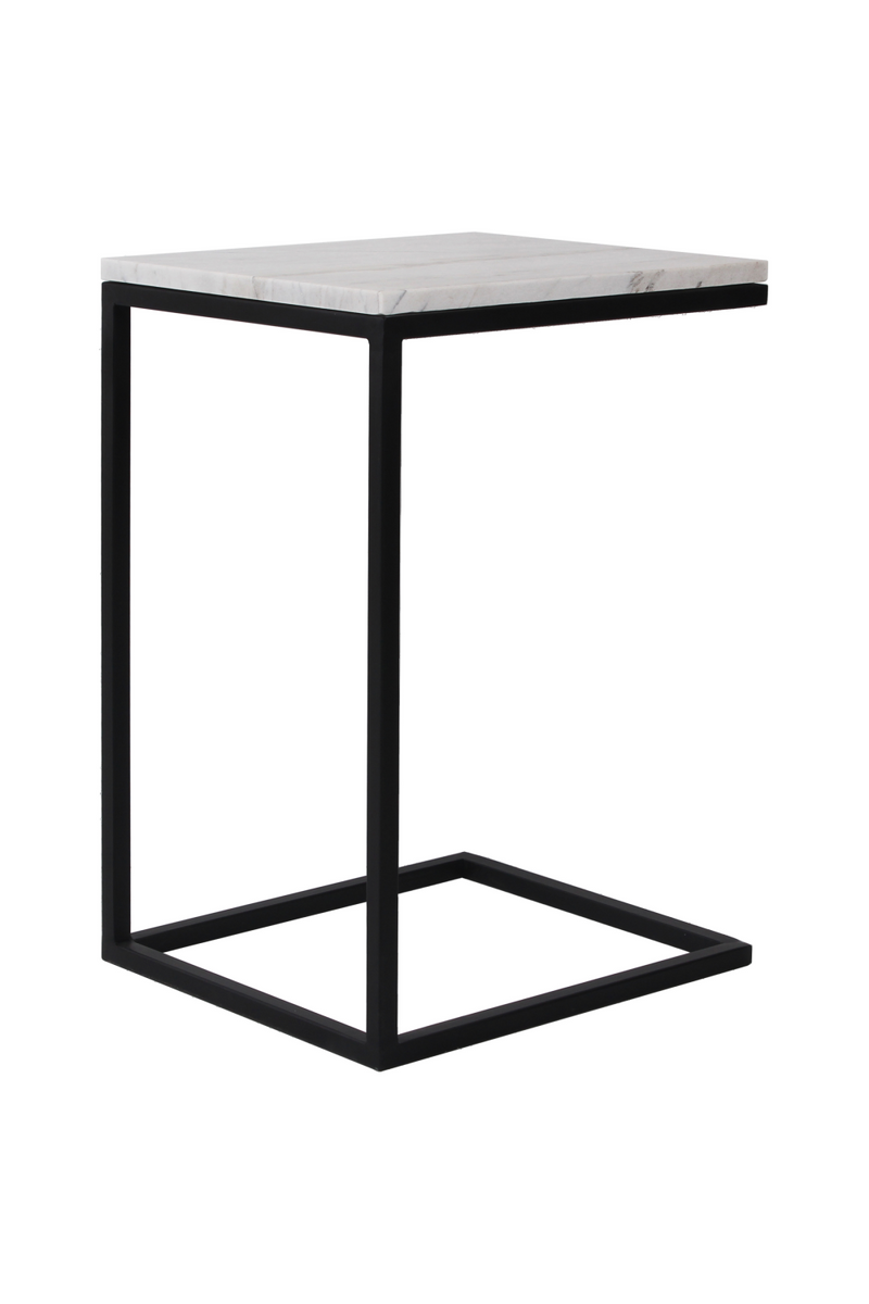 White Marble Top Side Table | OROA Lexington | Woodfurniture.com