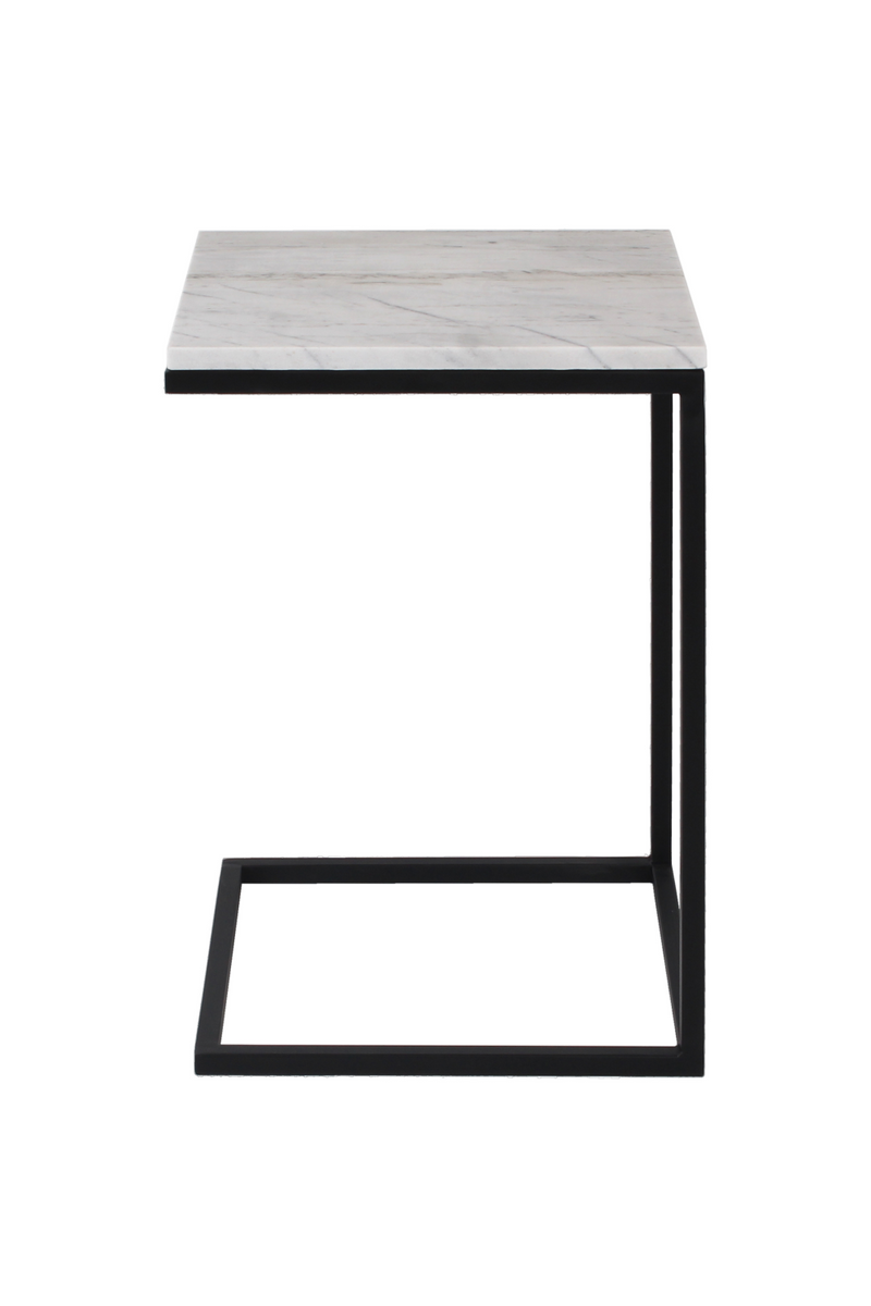 White Marble Top Side Table | OROA Lexington | Woodfurniture.com