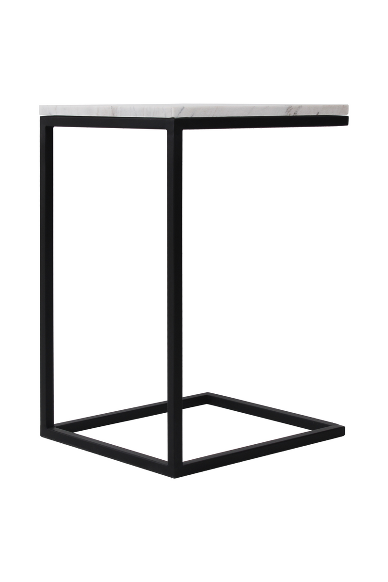 White Marble Top Side Table | OROA Lexington | Woodfurniture.com