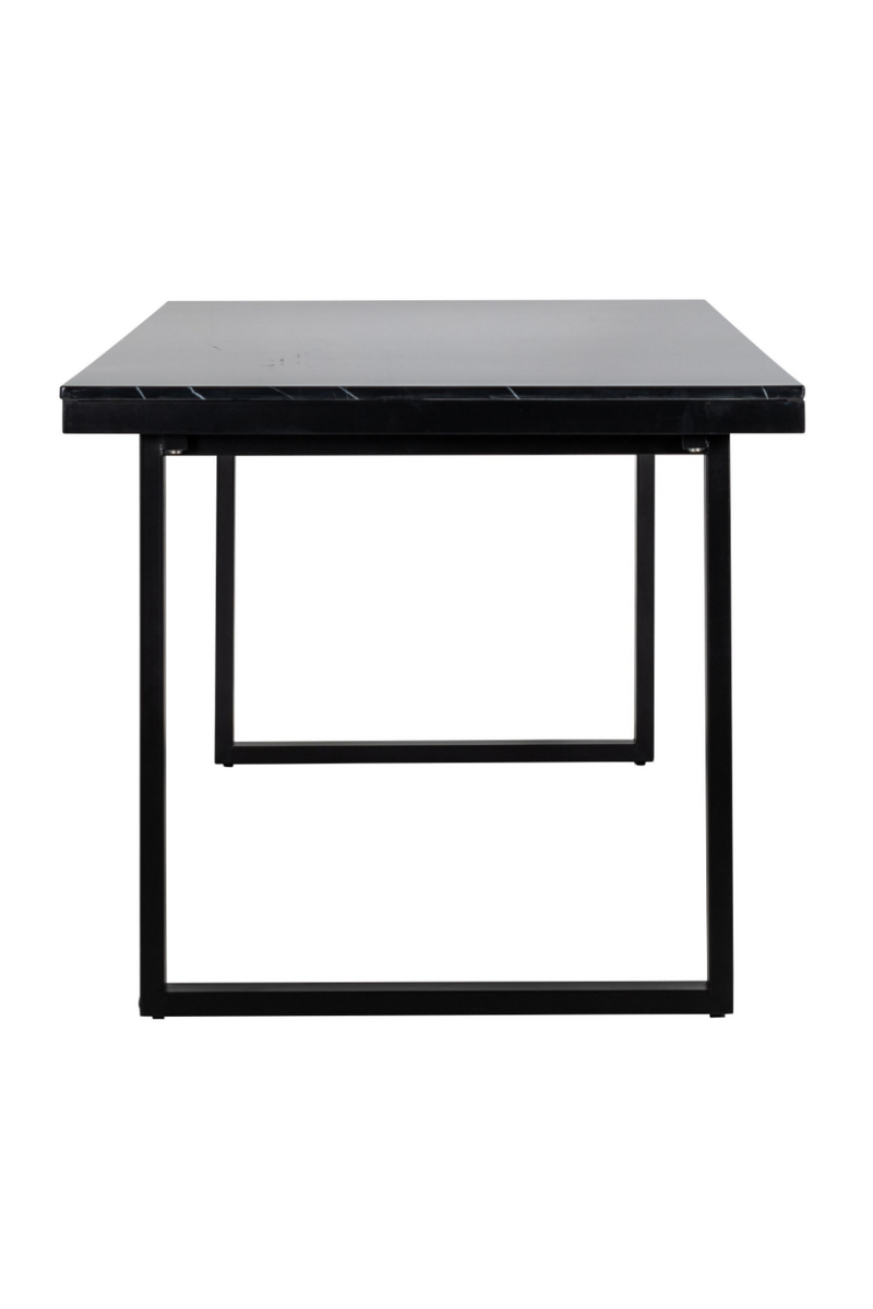 Black Marble Dining Table L | OROA Beaumont | Woodfurniture.com