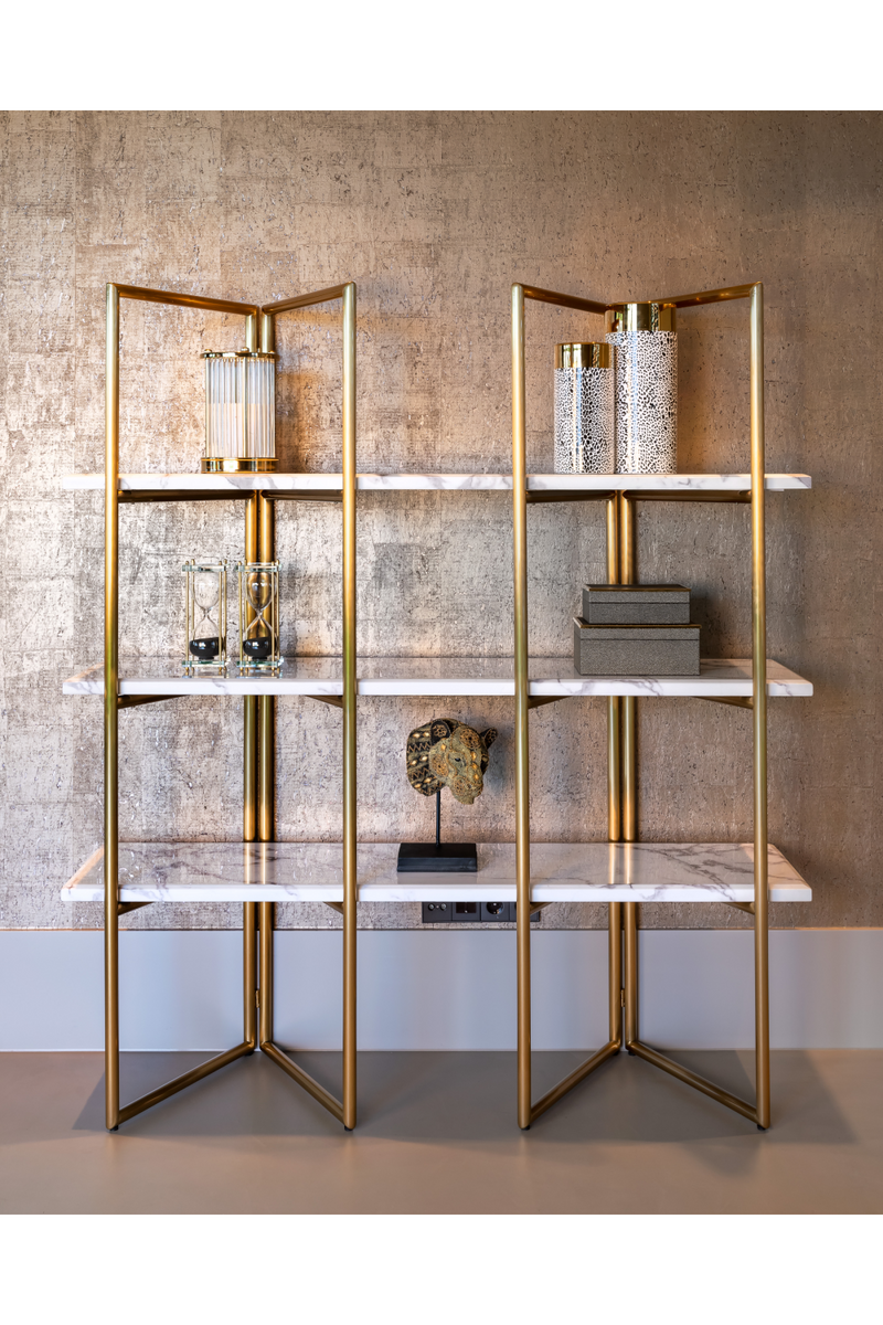 Gold Framed Marble Cabinet | OROA Lagrand | Woodfurniture.com