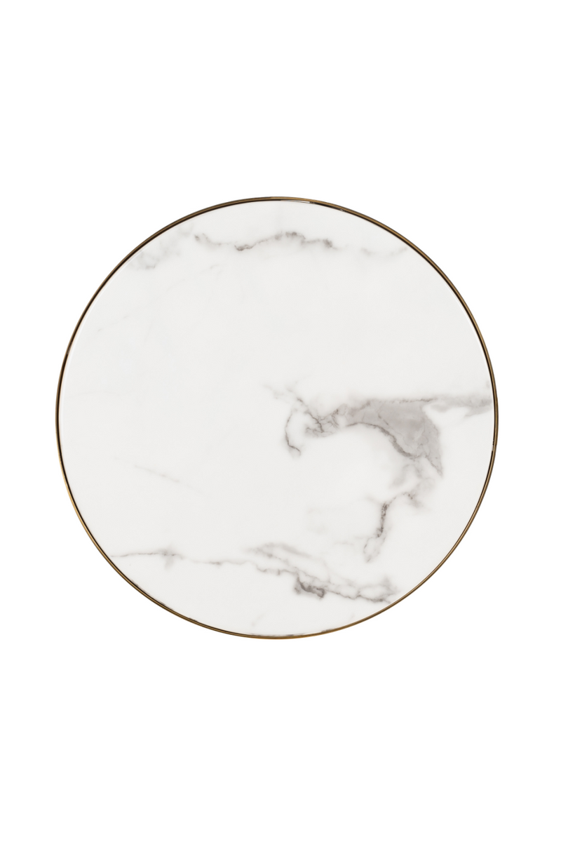 Round Marble Pedestal Side Table | OROA Odin | Woodfurniture.com