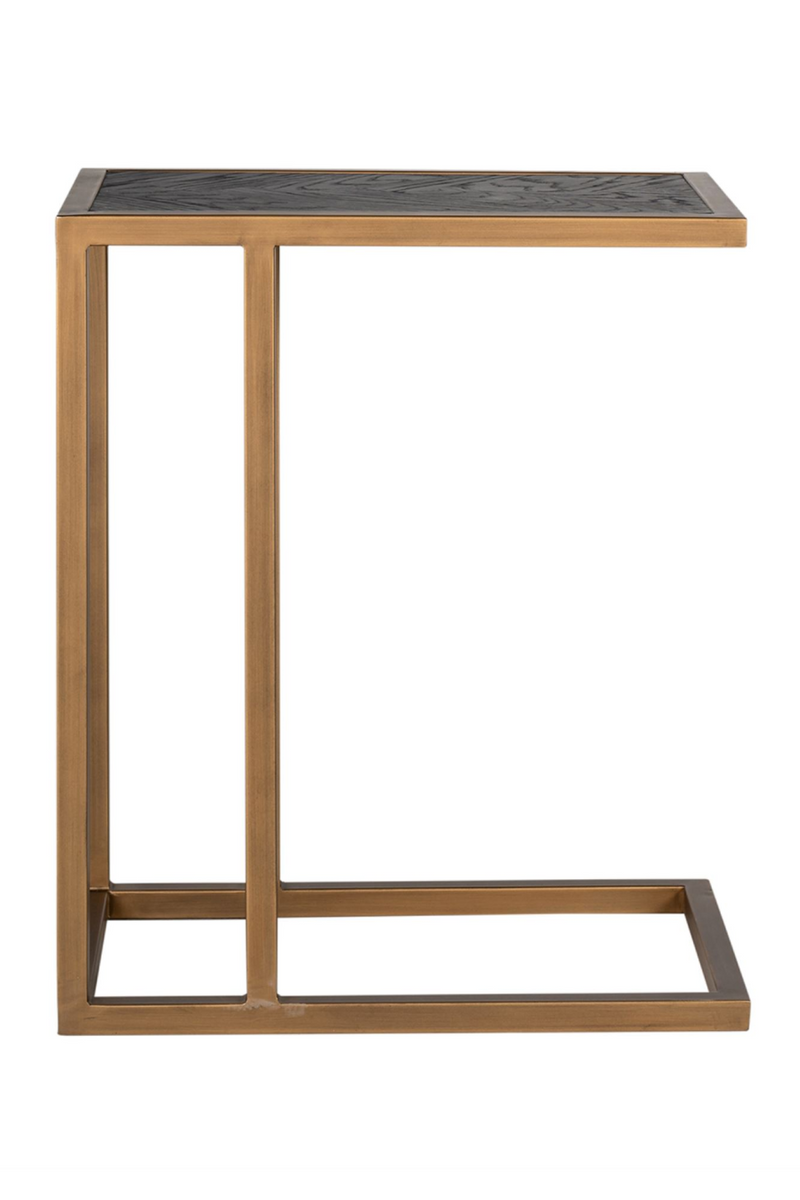 Brass Framed Oak Sofa Table | OROA Blackbone | Woodfurniture.com