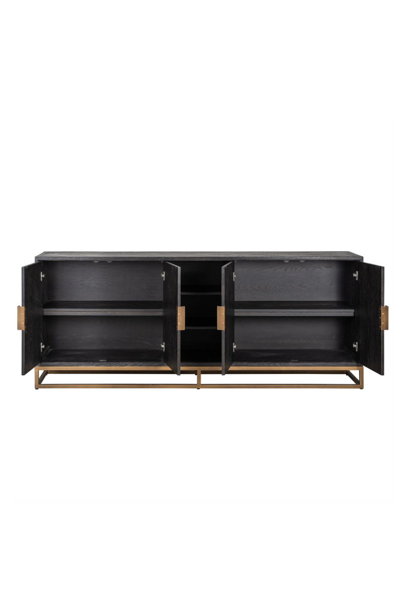 Brass Accent Oak Sideboard | OROA Blackbone | Woodfurniture.com