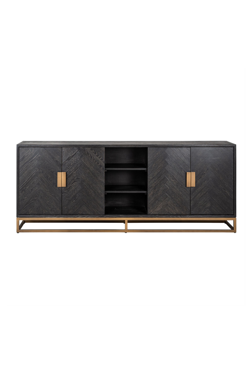 Brass Accent Oak Sideboard | OROA Blackbone | Woodfurniture.com