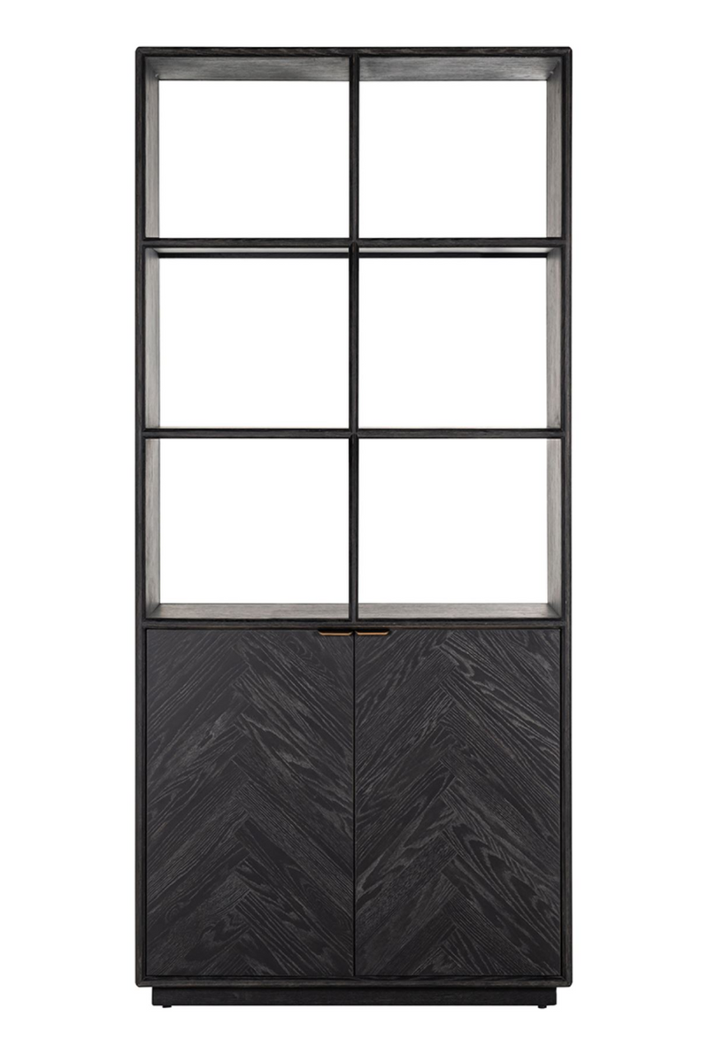 Black Oak 2-Door Bookcase | OROA Blackbone | Woodfurniture.com