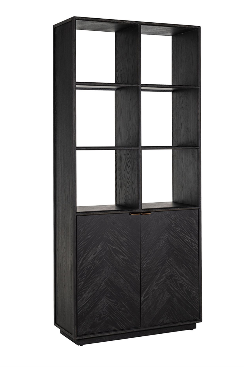 Black Oak 2-Door Bookcase | OROA Blackbone | Woodfurniture.com