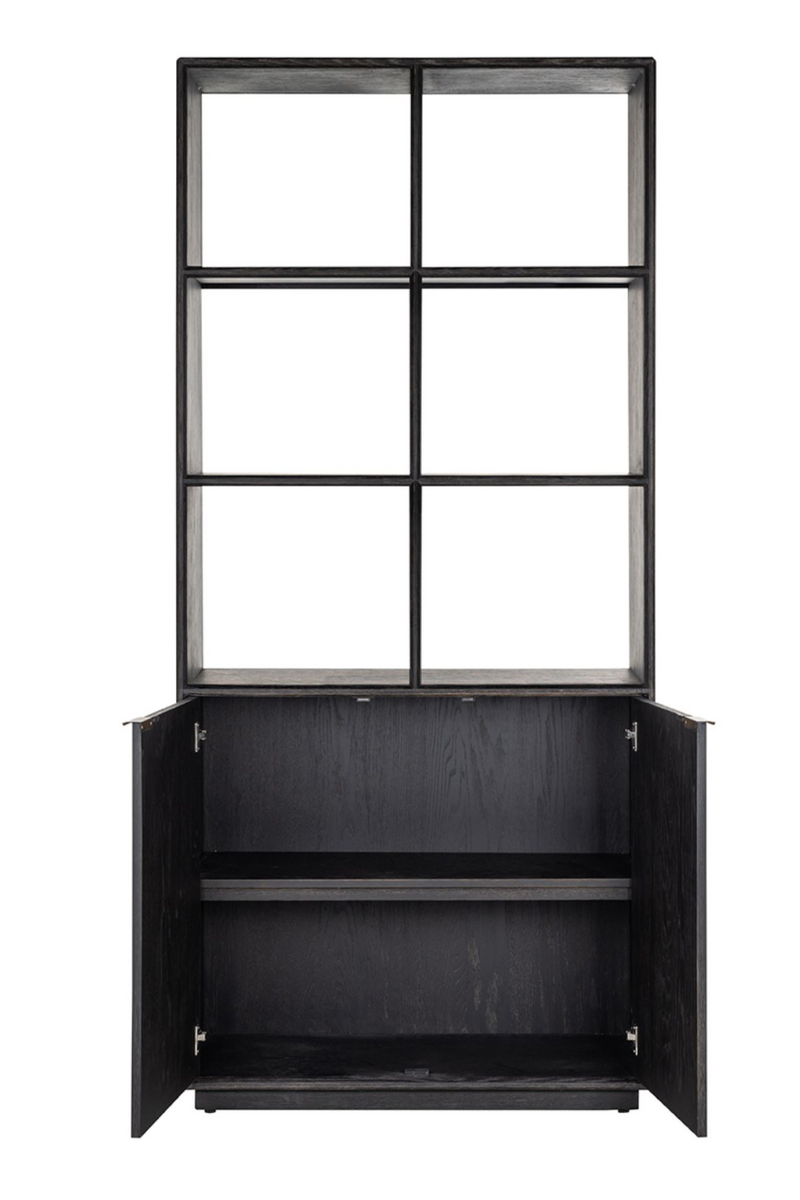 Black Oak 2-Door Bookcase | OROA Blackbone | Woodfurniture.com