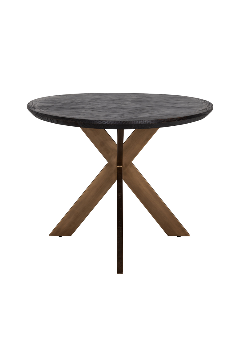 Oval Black Oak Dining Table | OROA Blackbone | Woodfurniture.com