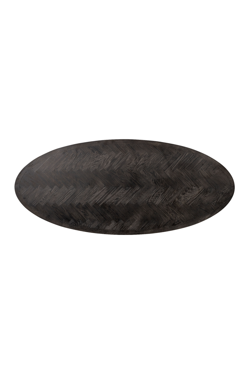 Oval Black Oak Dining Table | OROA Blackbone | Woodfurniture.com